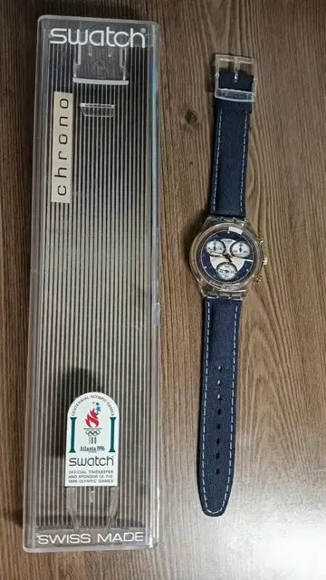 SWATCH 스와치 네이비 크로노그래프 SCK108