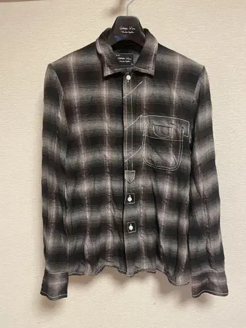 넘버나인 08AW 포틀랜드기 옴브레 셔츠 사이즈 2