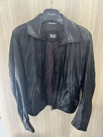 D&G 블랙 가죽 자켓