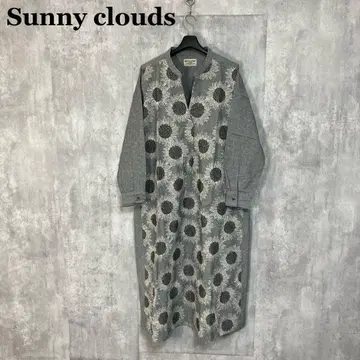 Sunny clouds 해바라기 자수 원피스 L
