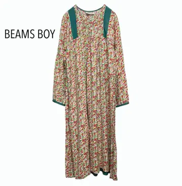 빔즈 보이 BEAMS BOY 꽃무늬 레이온 롱 원피스 멀티