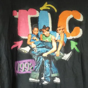 레어 새상품급 TLC 티엘씨 티셔츠 블랙 2XL 1992
