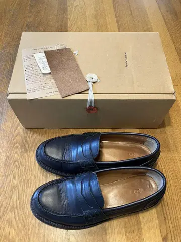HenderScheme 네이비 가죽 로퍼