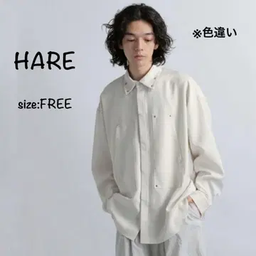 HARE 하레 리벳 디자인 SH 셔츠 라이트 그레이 FREE 무지