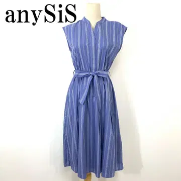 택 포함 새상품 anySiS 슬리브리스 원피스 블루 1 B450