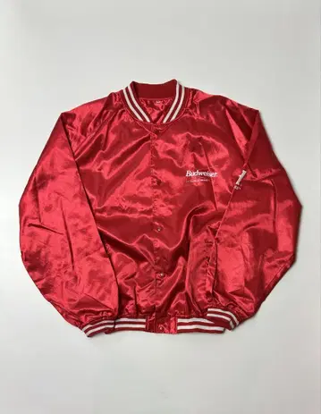 90' Budweiser 레드 나일론 새틴 스카잔 F 사이즈
