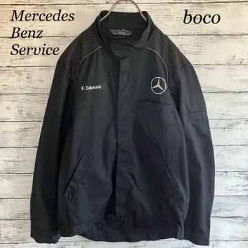Mercedes Benz 레이싱 자켓 자수 풀 집업 블랙 42