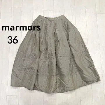 말모아 marmors 퀼팅 개더 롱 스커트 36 일본제