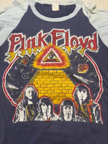 레어 PINK FLOYD 빈티지 래글런 티셔츠