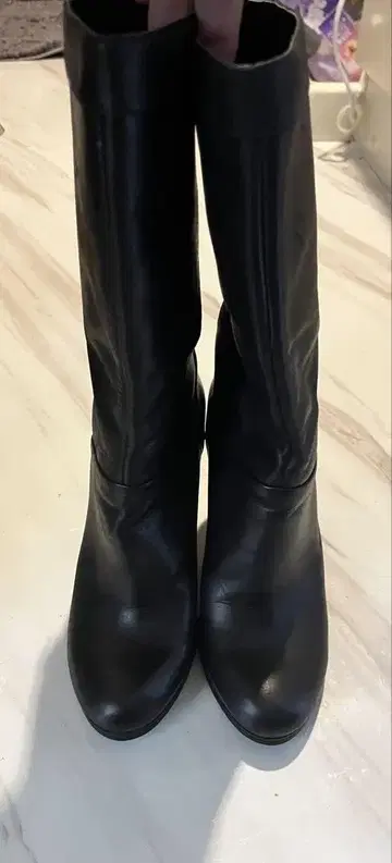 Nine West 블랙 가죽 롱 부츠 6 1/2M