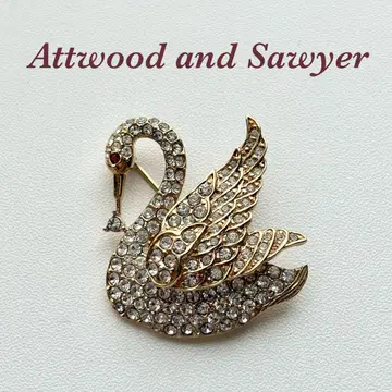 Attwood & Sawyer 아트우드 소이어 백조 브로치