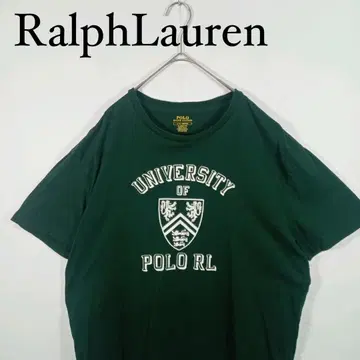Ralph Lauren 다크 그린 프린트 티셔츠 L 클래식 핏