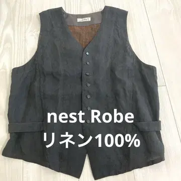 nest Robe 다크 그레이 슬리브리스 베스트//린넨 100 새상품급