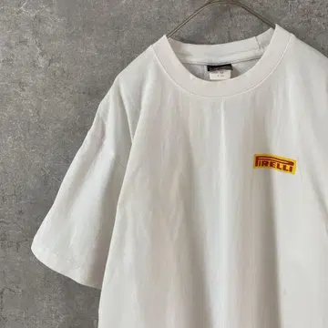 PIRELLI 티셔츠 반팔 화이트 L 남성용