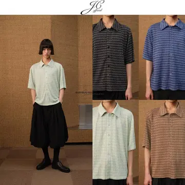 JCAESAR 스튜디오 스트라이프 니트 셔츠