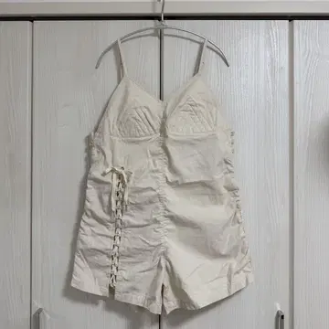 searoomlynn 레이스업 밀리터리 숏 올인원