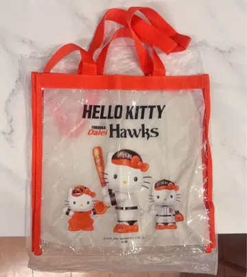 산리오 헬로키티 비닐 토트백 2001년 후쿠오카 HAWKS