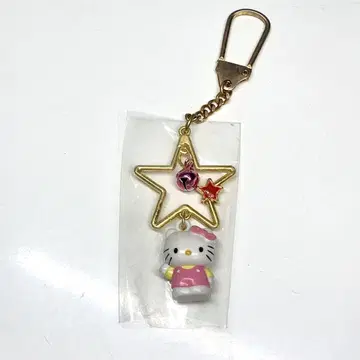 헤이세이 레트로! 귀여운 헬로키티 별 모양 참 포함 키링