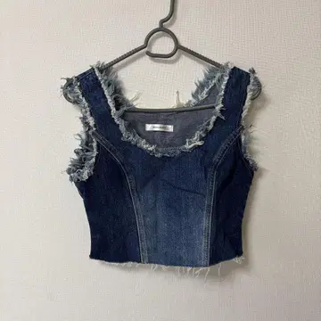 MOUSSY PANEL DENIM 데님 뷔스티에 슬리브리스 여름 새상품