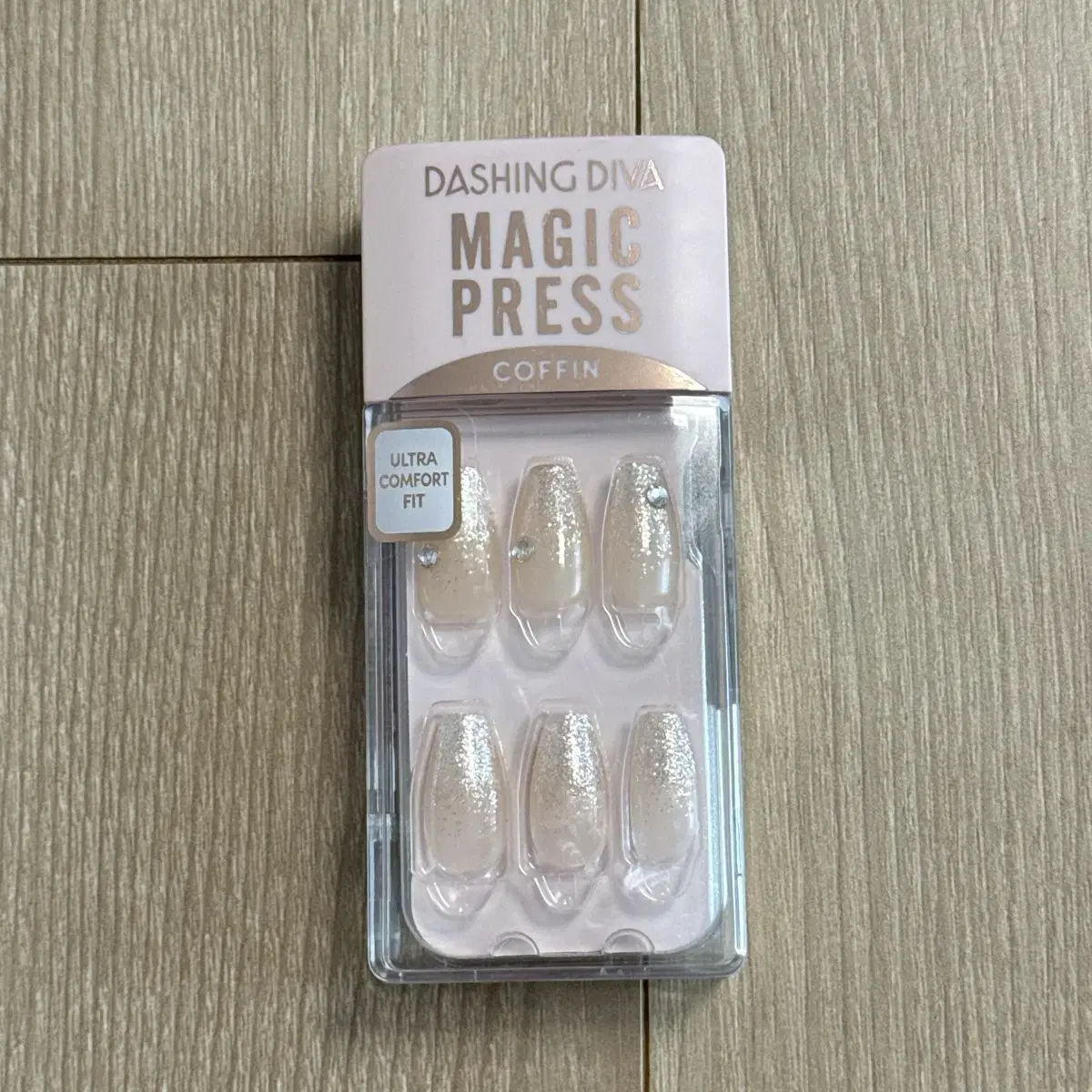 Dashing Diva MagicPress Nail krystal Champagne (Coffin) New Wedding