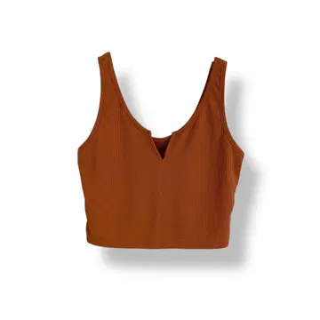 SHEIN 쉬인 뷔스티에 탱크탑 슬리브리스 브라운 숏 기장