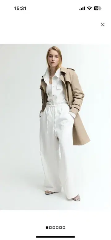 H&M 페더 소프트 데님 드로우 스트링 팬츠