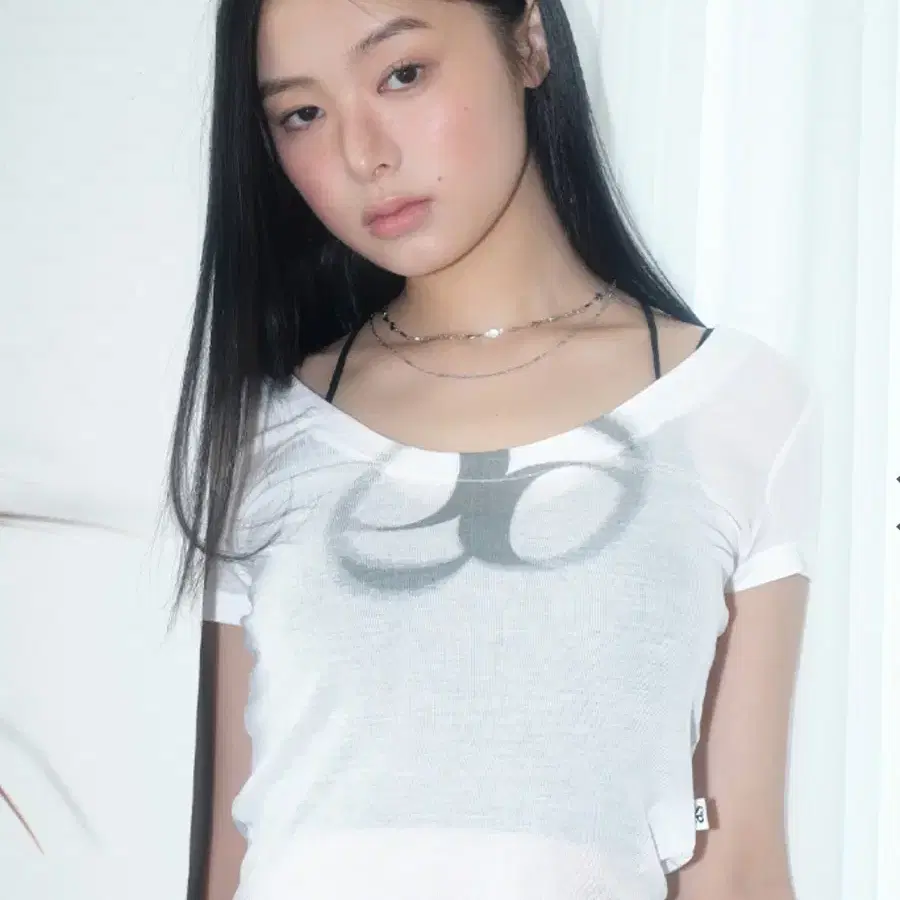 ason(アズオン) SEE-THROUGH T AZON HALF SEE-THROUGH T, Half See-Through Tee #애즈온,#쓰리