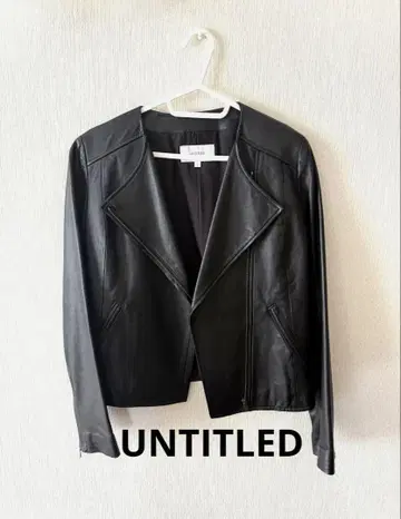 새상품급 UNTITLED 언타이틀 램 가죽 자켓 더블 라이더 사이즈 1