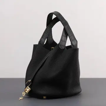 크로커다일 패턴 핸드백 버킷형 고급 가죽 백