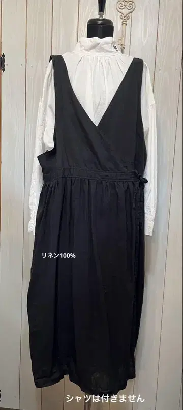 린넨 100% 카슈쿨 원피스 블랙