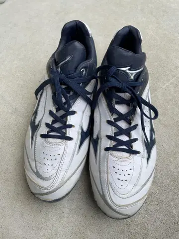 Mizuno 야구 스파이크 화이트/네이비 28.5cm