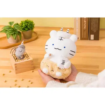 화이트 타이거와 블랙 타이거 콩 마키나 봉제 인형 세트