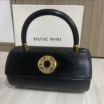 Hanae Mori 블랙 가죽 핸드백