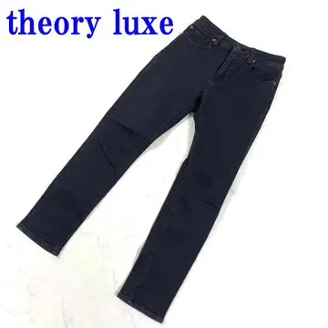 띠어리 럭스 데님 팬츠 블랙 면 폴리에스테르 스키니 32 C3255