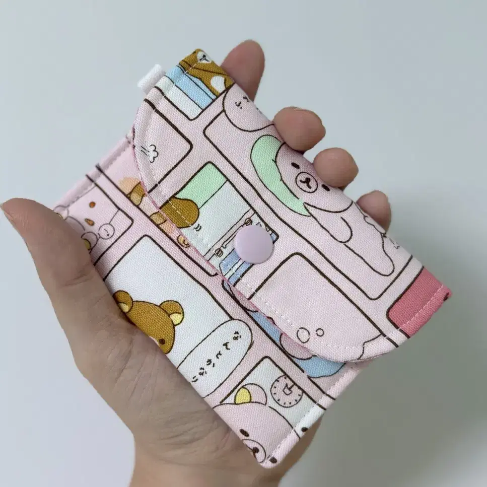 ◆25SS HUG YOUR SKIN Korilakkuma Dot Card Wallet/2色◆ Korilakkuma dot card wallet (Pink) - hug your skin
