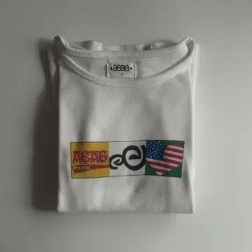 aeae 화이트 긴팔 티셔츠