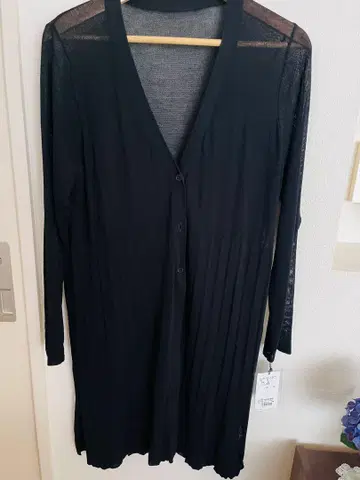 다주르 짜임 절개 롱 썸머 가디건 3L