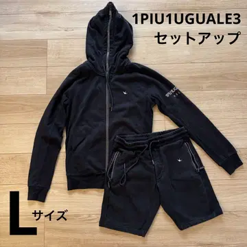 1PIU1UGUALE3 셋업 후드티 하프 팬츠 맨투맨