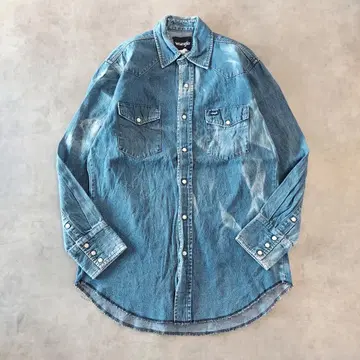 Wrangler 랭글러 데님 셔츠 블루 90s L 파랑 14467