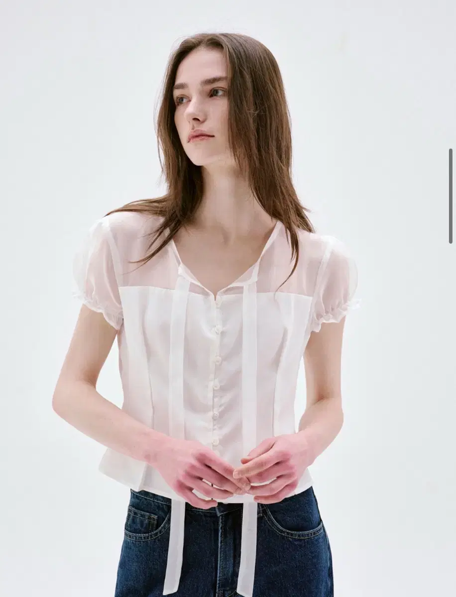 르베인 amelia blouse 화이트 M