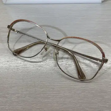 VISTA 골드 메탈 프레임 오벌 안경 빈티지