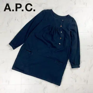 아페쎄 프론트 버튼 셔츠 원피스 블랙 사이즈 S*ZC892