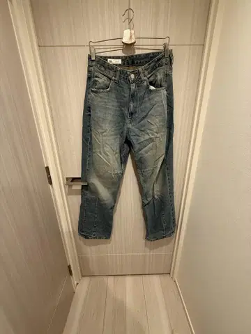 자라 배기 데님 블루