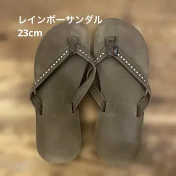 레인보우 샌들 여성용 US6 23cm 비치 샌들 비치 샌들 천연 가죽