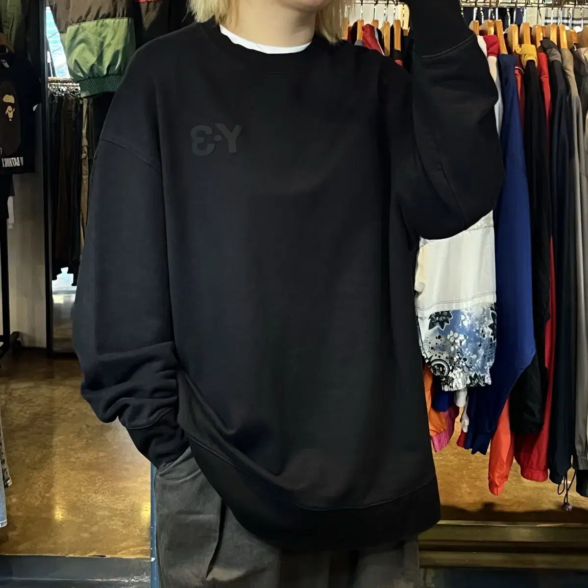 Y-3 Logo Black Sweatshirt