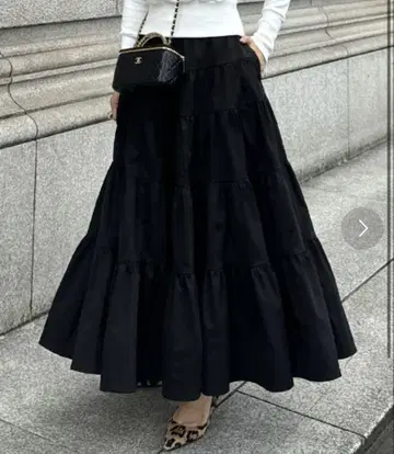 JENNE 절개 볼륨 스커트 티어드