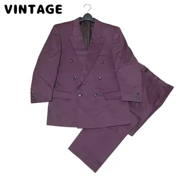 VINTAGE 빈티지 레트로 더블 수트 셋업 퍼플 보라색