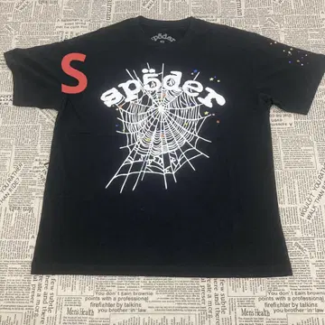 Sp5der 스파이더 티셔츠 S 블랙.
