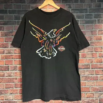 90s 할리데이비슨 헤인즈 아트 싱글 스티치 티셔츠