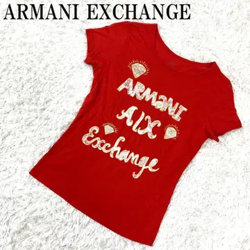 ARMANI EXCHANGE 반팔 티셔츠 레드 M B470